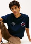 Tommy Jeans Circular Back Graphic T-Shirt, Dark Night Navy