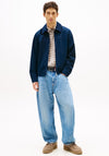 Tommy Jeans Flag Embroidery Trucker Jacket, Dark Night Navy