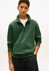 Tommy Jeans Badge Quarter Zip Sweatshirt, Pine Green