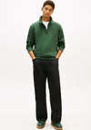 Tommy Jeans Badge Quarter Zip Sweatshirt, Pine Green