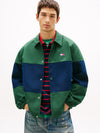 Tommy Jeans Colour Block Overshirt, Pine Green