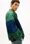 Tommy Jeans Colour Block Overshirt, Pine Green