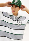 Tommy Jeans Rugby Stripe Polo Shirt, Grey Multi