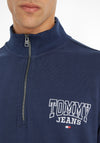Tommy Jeans Graphic Half Zip Sweatshirt, Twilight Navy