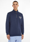 Tommy Jeans Graphic Half Zip Sweatshirt, Twilight Navy