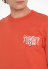 Tommy Jeans Graphic Sweatshirt, Burnt Vermillion