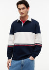 Tommy Jeans Colour Block Rugby Shirt, Dark Blue Multi
