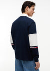 Tommy Jeans Colour Block Rugby Shirt, Dark Blue Multi