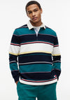 Tommy Jeans Stripe Rugby Shirt, Navy Multi