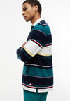 Tommy Jeans Stripe Rugby Shirt, Navy Multi