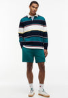 Tommy Jeans Stripe Rugby Shirt, Navy Multi