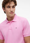 Tommy Jeans Classic Flag Washed Polo Shirt, Pink