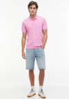 Tommy Jeans Classic Flag Washed Polo Shirt, Pink