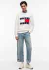 Tommy Jeans Flag Crew Neck Sweater, Off White