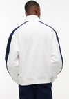Tommy Jeans Colour Blocked Quarter Zip Sweatshirt, Ecru & Navy