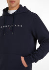 Tommy Jeans Linear Logo Hoodie, Dark Night Navy
