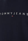 Tommy Jeans Linear Logo Hoodie, Dark Night Navy
