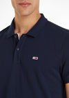 Tommy Jeans Flag Patch Polo Shirt, Dark Night Navy