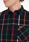 Tommy Jeans Check Flannel Shirt, Dark Night Navy