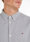 Tommy Jeans Brushed Grindle Shirt, Silver Grey Heather