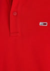 Tommy Jeans Flag Patch Polo Shirt, Deep Crimson