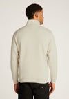 Tommy Jeans Badge Quarter Zip Sweatshirt, Newsprint Beige