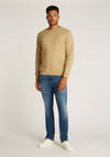 Tommy Jeans Linear Logo Crew Neck Sweatshirt, Sand