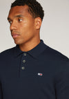 Tommy Jeans Essential Long Sleeve Polo Sweater, Dark Night Navy