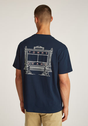 Tommy Jeans Novelty Back Graphic T-Shirt, Dark Night Navy