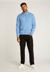 Tommy Jeans Badge Quarter Zip Sweatshirt, Colorado Blue