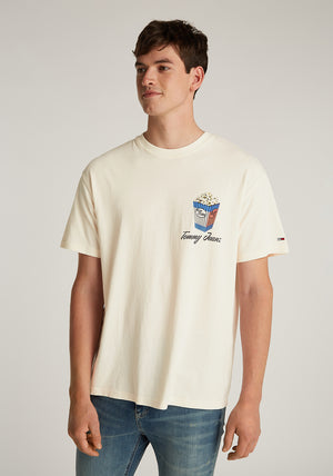 Tommy Jeans Novelty Graphic T-Shirt, Ancient White
