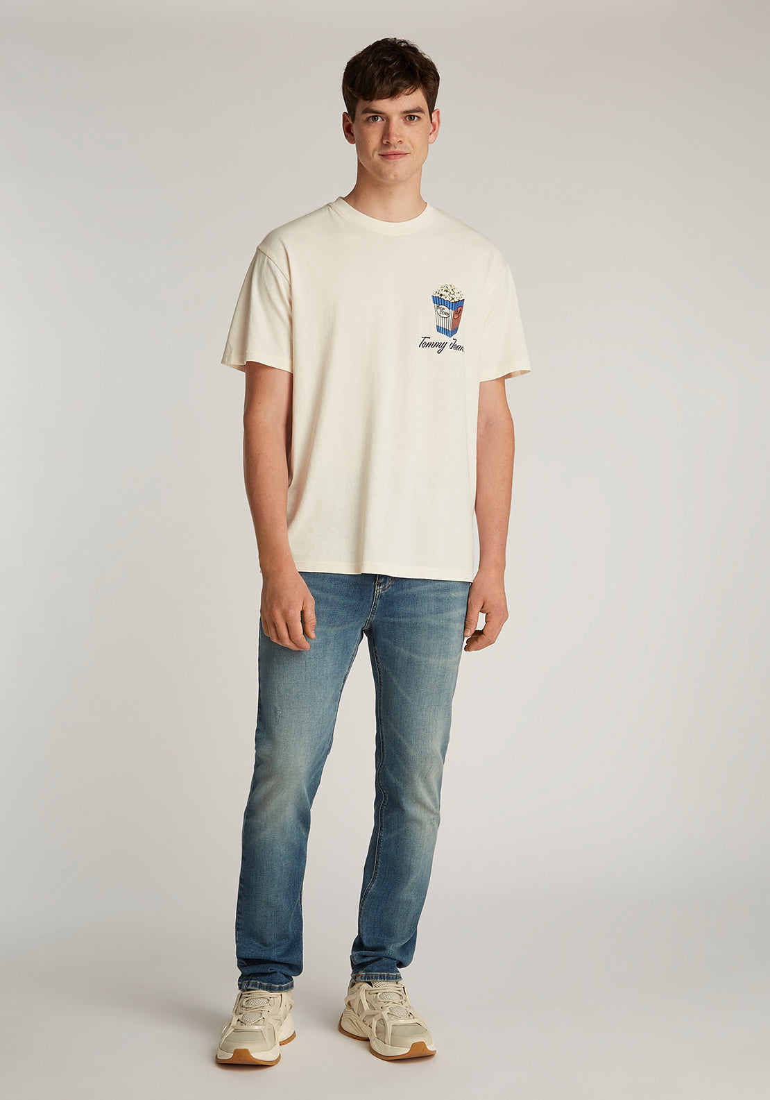 Tommy Jeans Novelty Graphic T-Shirt, Ancient White
