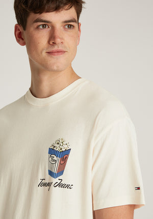 Tommy Jeans Novelty Graphic T-Shirt, Ancient White