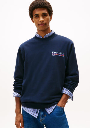 Tommy Jeans 1985 DNA Crew Neck Sweatshirt, Dark Night Navy