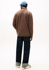Tommy Jeans Badge Quarter Zip Sweatshirt, Walnut Brown