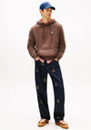 Tommy Jeans Badge Terry Drawstring Hoodie, Walnut Brown