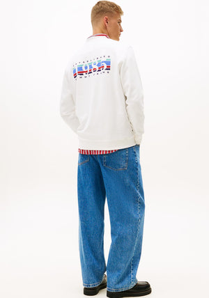 Tommy Jeans 1985 DNA Crew Neck Sweatshirt, Ecru