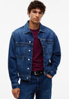 Tommy Jeans Relaxed Denim Trucker Jacket, Dark Denim Blue