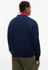 Tommy Jeans Branded Collar Quarter Zip Sweatshirt, Navy