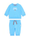 Tommy Hilfiger Baby Logo Sweatshirt and Jogger Set, Blue Spell