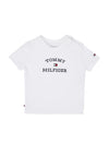 Tommy Hilfiger Baby Girl Logo Short Sleeve Tee, White