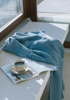 TORRES NOVAS Santa Luzia Honeycomb Throw, Blue