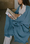 TORRES NOVAS Santa Luzia Honeycomb Throw, Blue