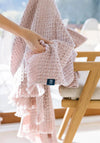 TORRES NOVAS Santa Luzia Honeycomb Throw, Old Pink