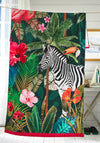 Deyongs Tropical Zoo Beach Towel, Green Multi