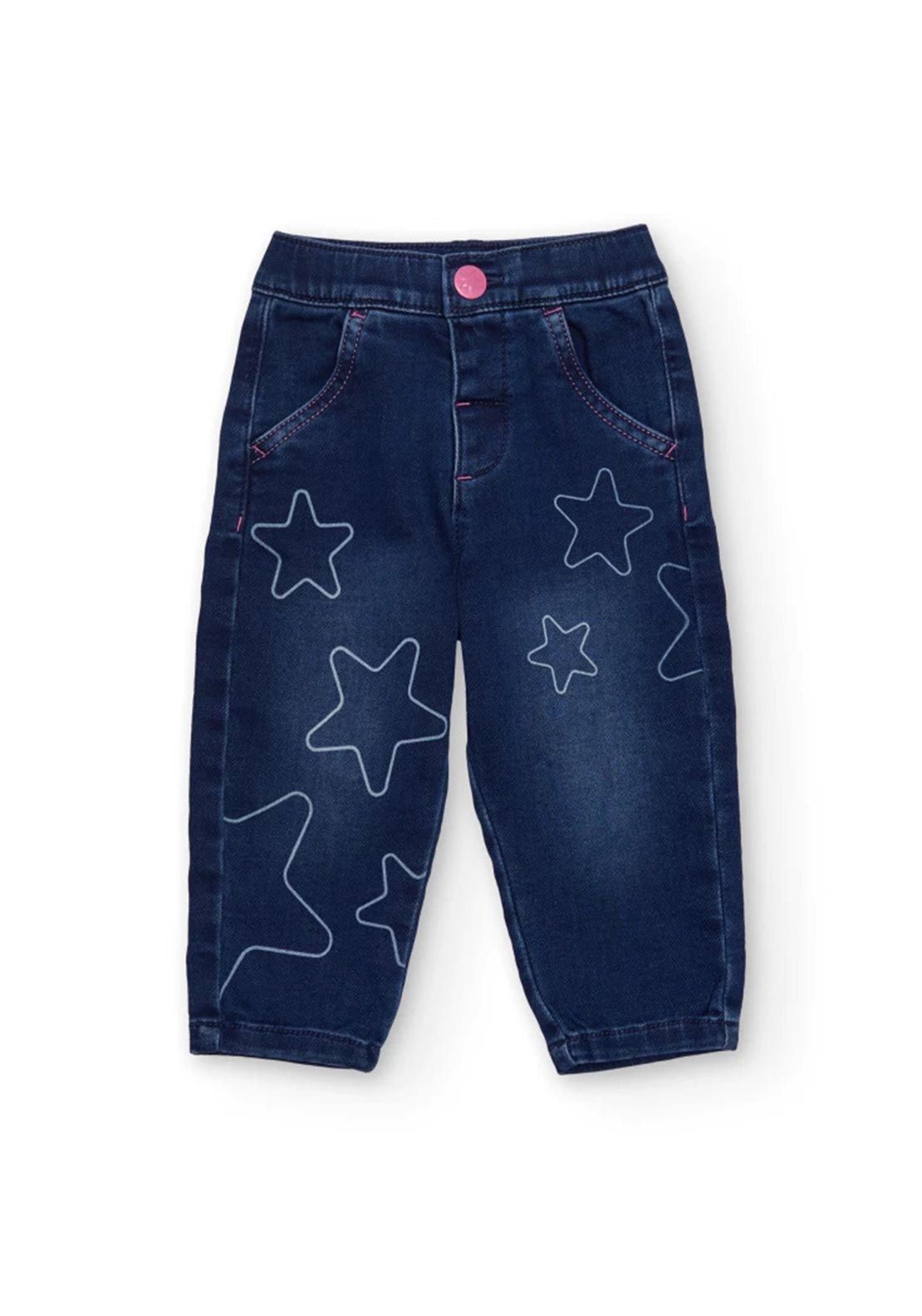 Tuc Tuc Mini Girl Star Denim Jeans, Blue