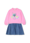 Billieblush Girl Heart Sweater Dress, Pink