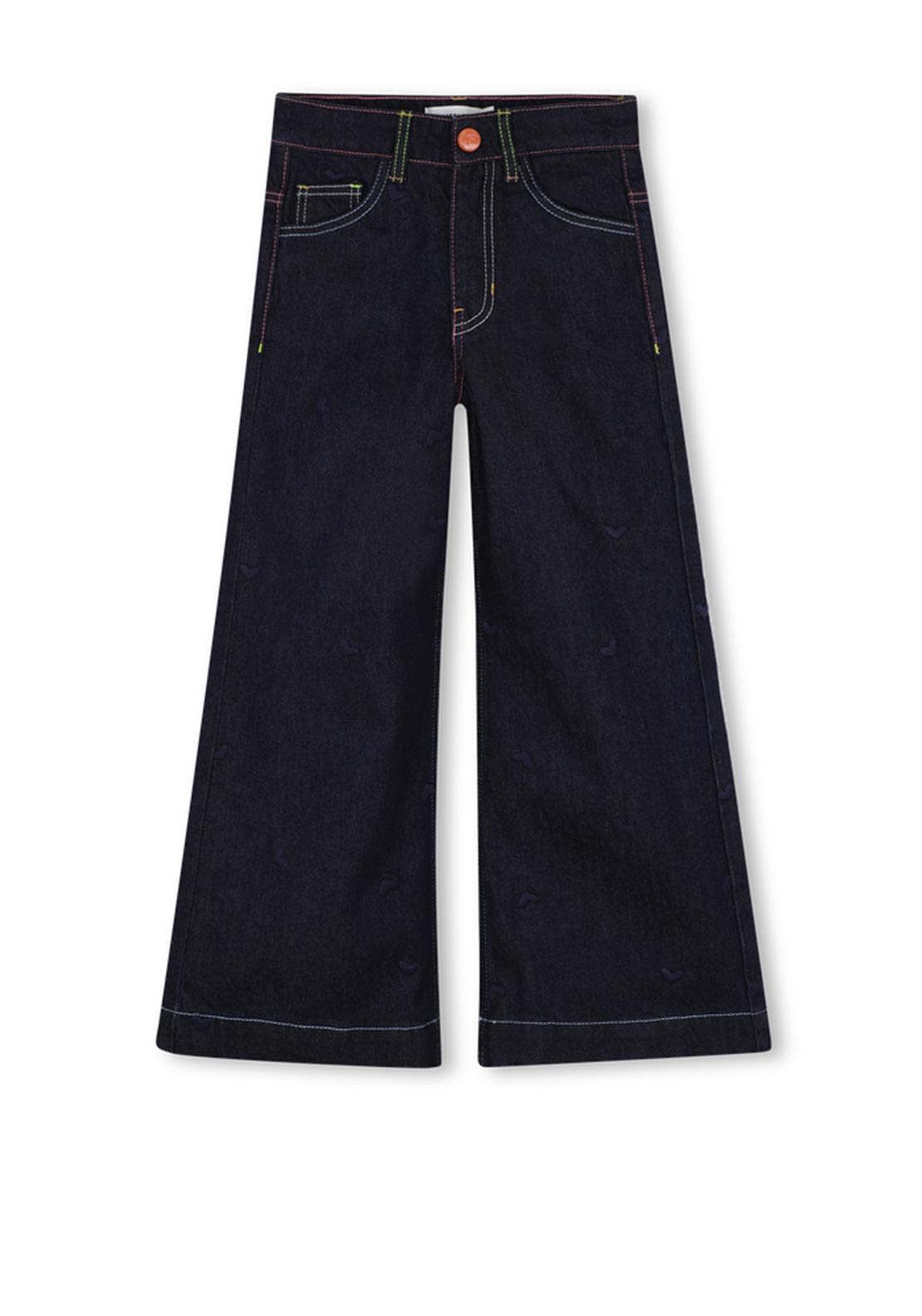 Billieblush Wide Leg Denim Jean, Dark Blue