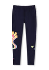 Billieblush Girl Floral and Heart Legging, Navy