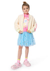 Billieblush Girl Long Sleeve Fleece Jacket, Cream